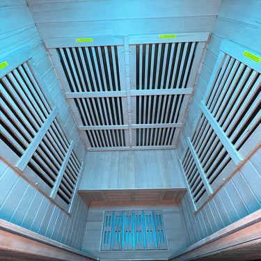 Insignia 2 Person Infrared Indoor Sauna KY005 1100 x 1000mm - Indoor Infrared Sauna - Insignia Saunas | bodybud UK