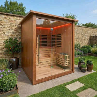 Insignia™ 4 Person Chromo Hybrid Garden Sauna Cabin - Garden Sauna - Insignia Saunas | bodybud UK