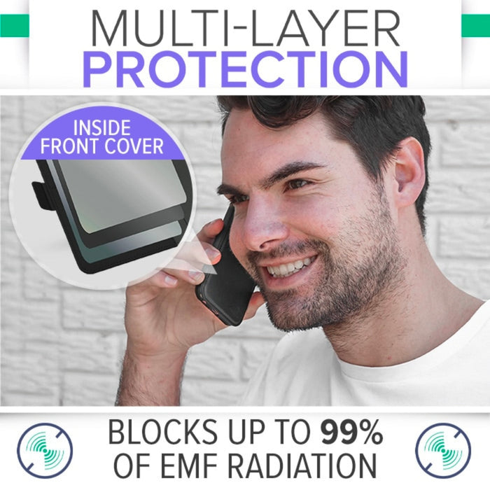 DefenderShield SlimFlip® iPhone 14 Series EMF Phone Case | bodybud UK