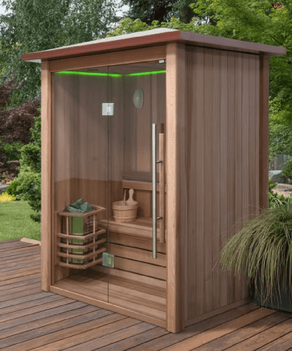 Insignia™ 3 Person Chromotherapy Traditional Garden Sauna Cabin Garden Sauna | bodybud UK