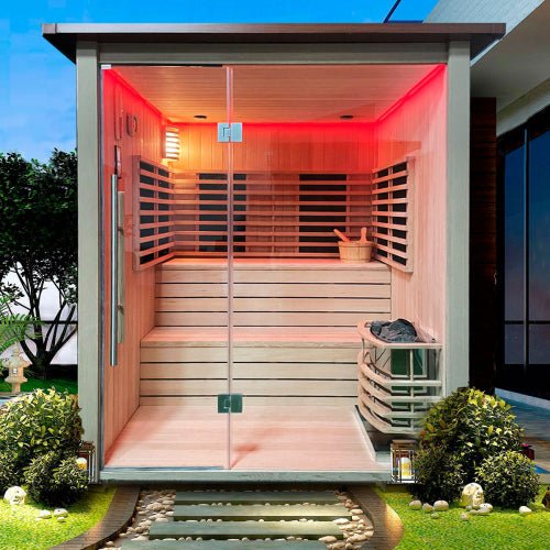 Insignia™ 4 Person Chromo Hybrid Garden Sauna Cabin Garden Sauna | bodybud UK