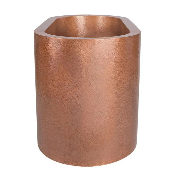 Japanese Soaking Tub Double Wall Hammered Antique Copper Bathtub with Seats | bodybud UK
