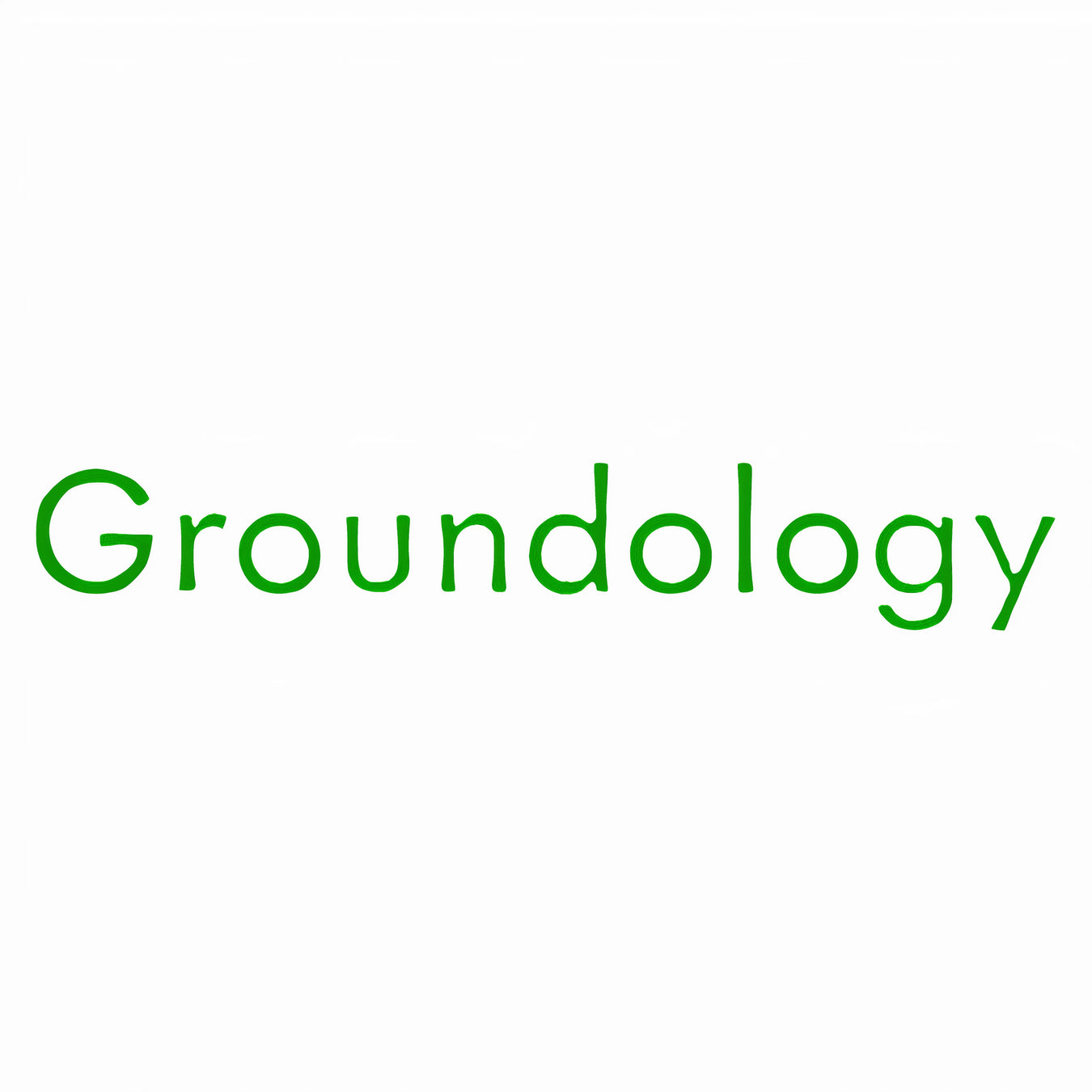 A logo for Groundology. It is green in colour.