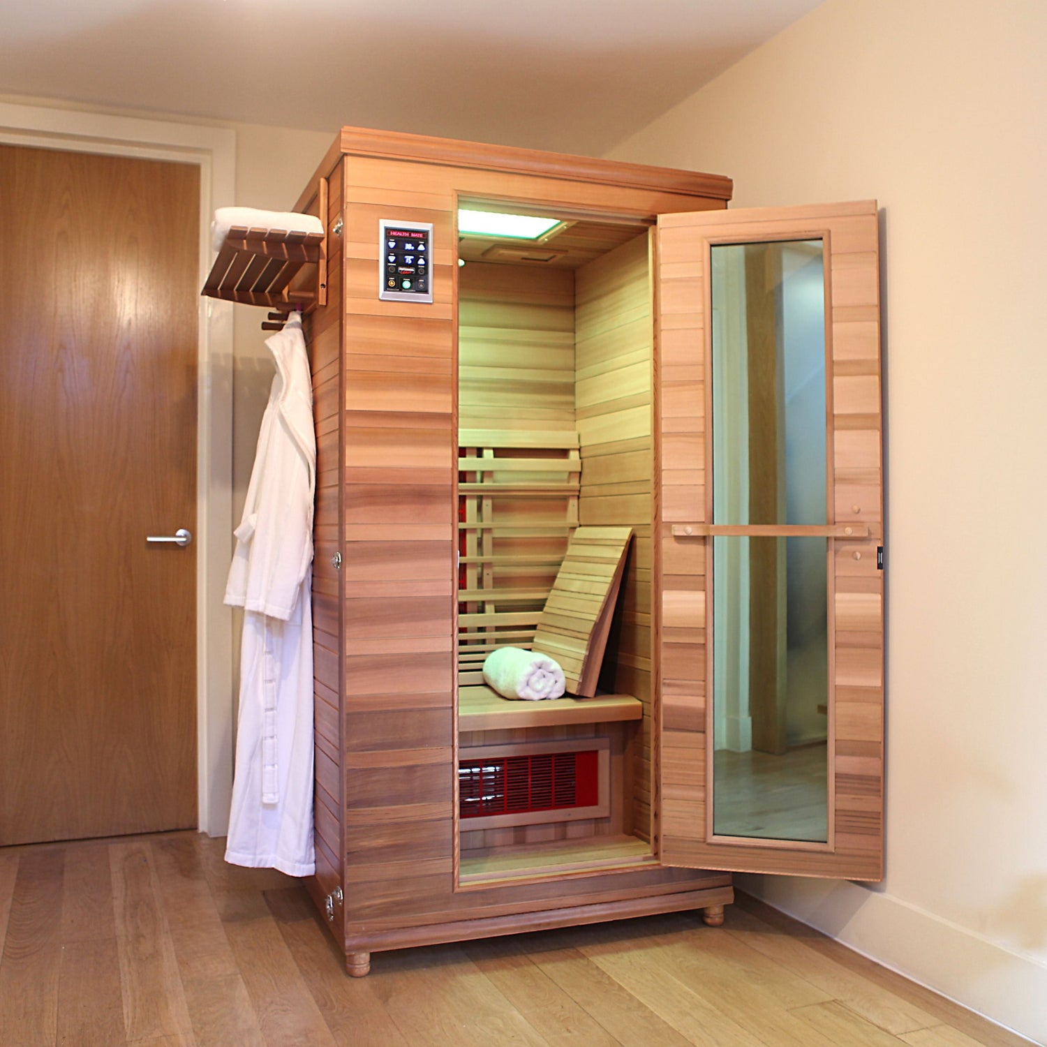 A health mate sauna in a clean room