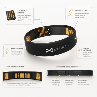 BrainBit™ MINDO Cognitive Function Brain Wave Wearable - BrainBit | bodybud UK