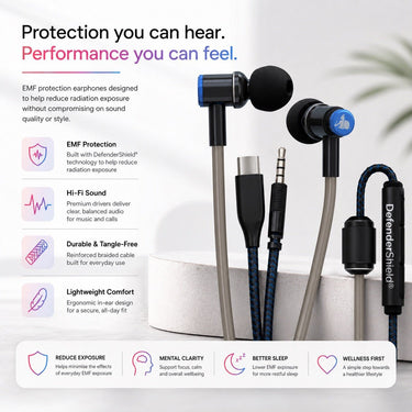 DefenderShield Air Tube Earphones - DefenderShield | bodybud UK