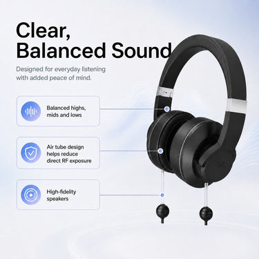DefenderShield® EMF Protection Air Tube Headphones - DefenderShield | bodybud UK