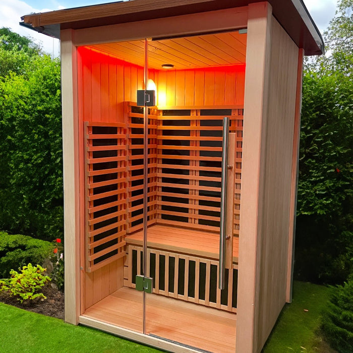 Insignia™ 2 - Person Chromotherapy Far Infrared Garden Sauna Cabin Outdoor Sauna | bodybud UK