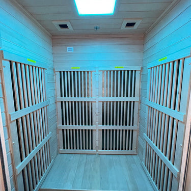 Insignia 2 Person Infrared Indoor Sauna KY005 1100 x 1000mm - Indoor Infrared Sauna - Insignia Saunas | bodybud UK