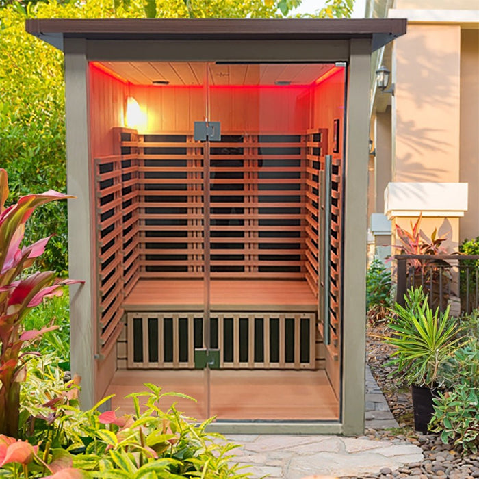 Insignia™ 2 - Person Chromotherapy Far Infrared Garden Sauna Cabin Outdoor Sauna | bodybud UK