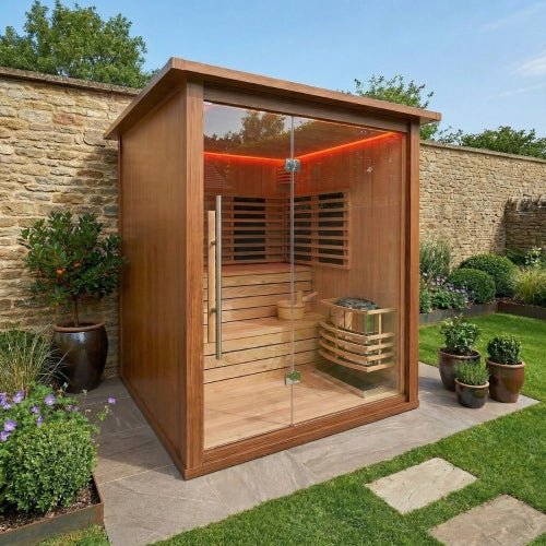 Insignia™ 4 Person Chromo Hybrid Garden Sauna Cabin Garden Sauna | Insignia Saunas | bodybud UK