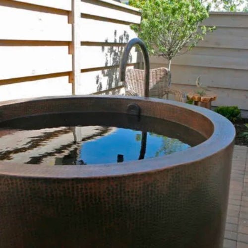 45-inch Hammered Antique Japanese Style Soaking Copper Bathtub | bodybud UK