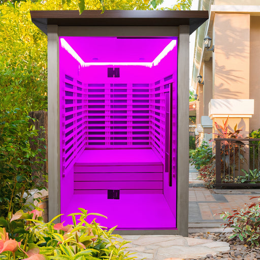 Insignia™ 2-Person Chromotherapy Far Infrared Garden Sauna Cabin Outdoor Sauna | bodybud UK
